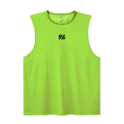 Men’s Sleeveless Gym Tank Top – Quick-Dry Mesh Muscle Workout Shirt