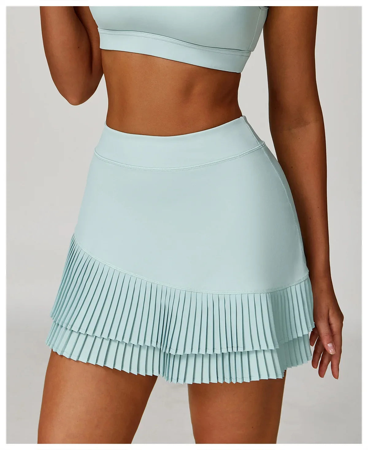 Women’s High Waist Pleated Tennis Skirt – Sports & Workout Skort with Shorts