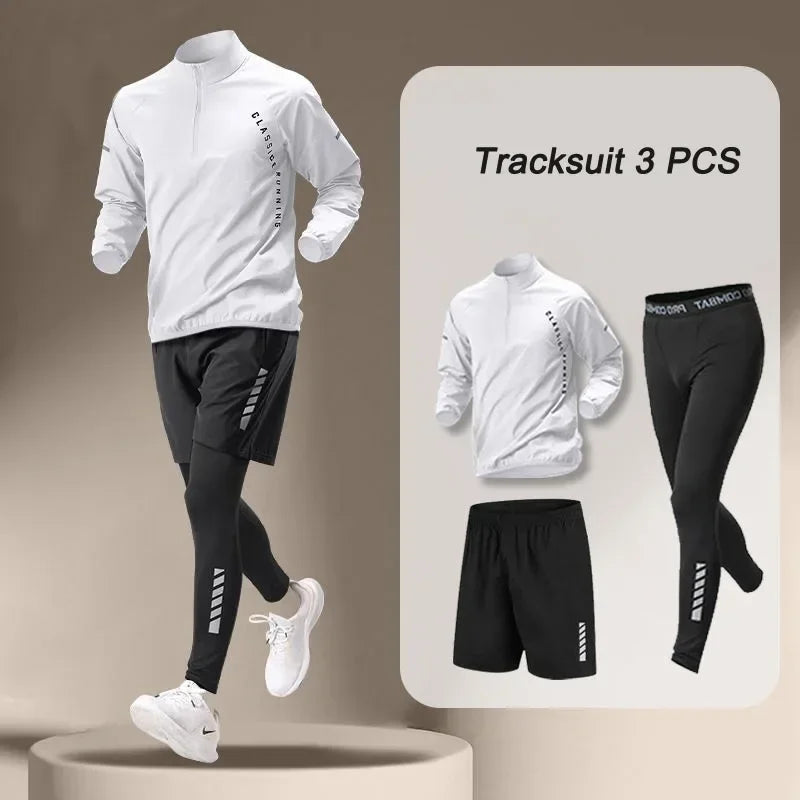 2025 Men’s Summer Quick-Dry Workout Set – 1–4 Piece Fitness Tracksuit