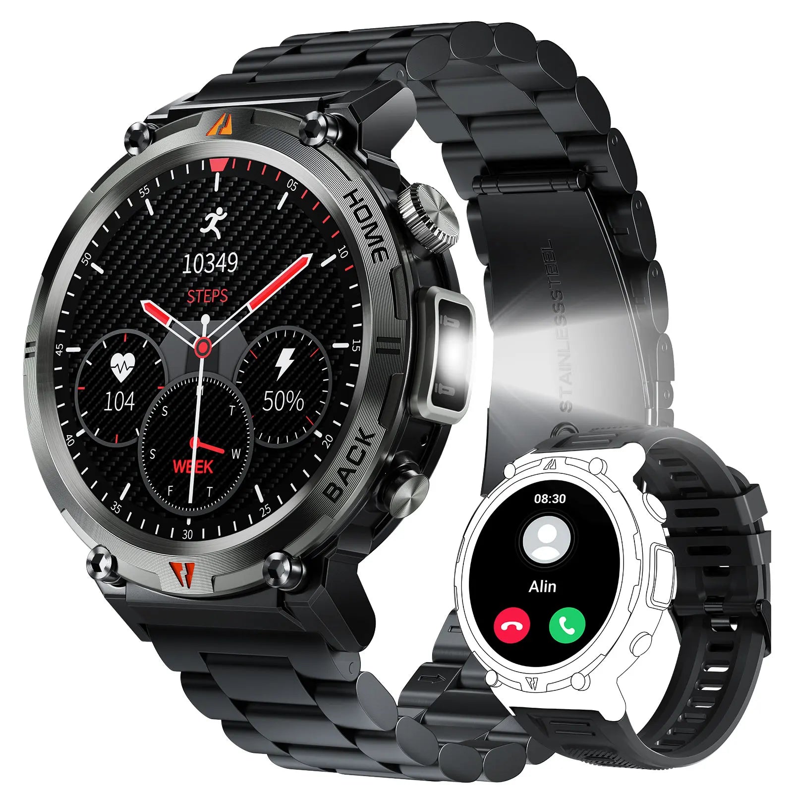 EIGIIS KE3 Smart Watch – Bluetooth Call, Health Monitor, Full Touchscreen