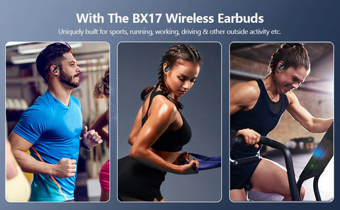 Bluetooth 5.3 Wireless Earphones – Noise-Reducing Sports Headset with Mic