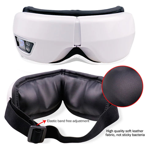 6D Smart Eye Massager – Vibration, Airbag Compress & Bluetooth Music
