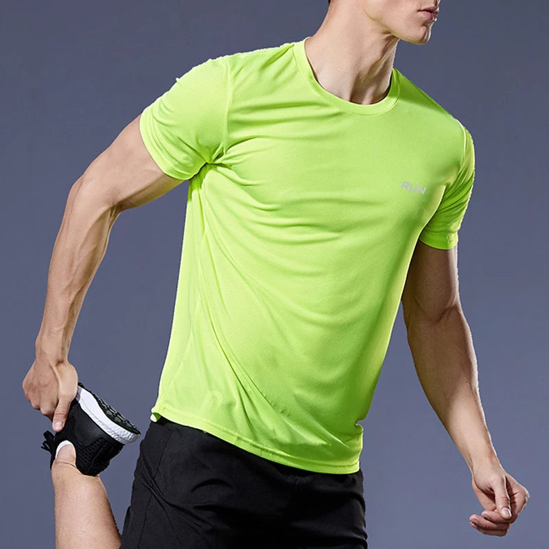 Men’s Quick-Dry Sports T-Shirt – Running, Soccer & Gym Compression Shirt