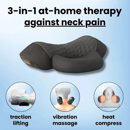 Soothe 3-in-1 Neck Massager Pillow – Heat, Vibration & Traction Support PeakPursuitFitness