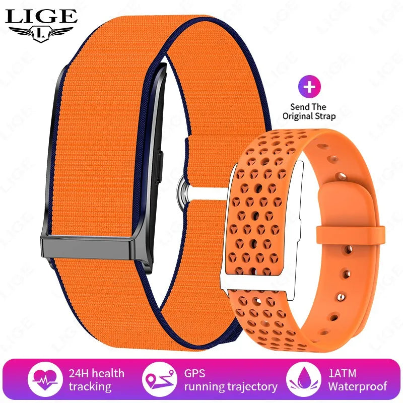 LIGE Smart Watch – Waterproof Fitness Tracker with Heart & BP Monitor