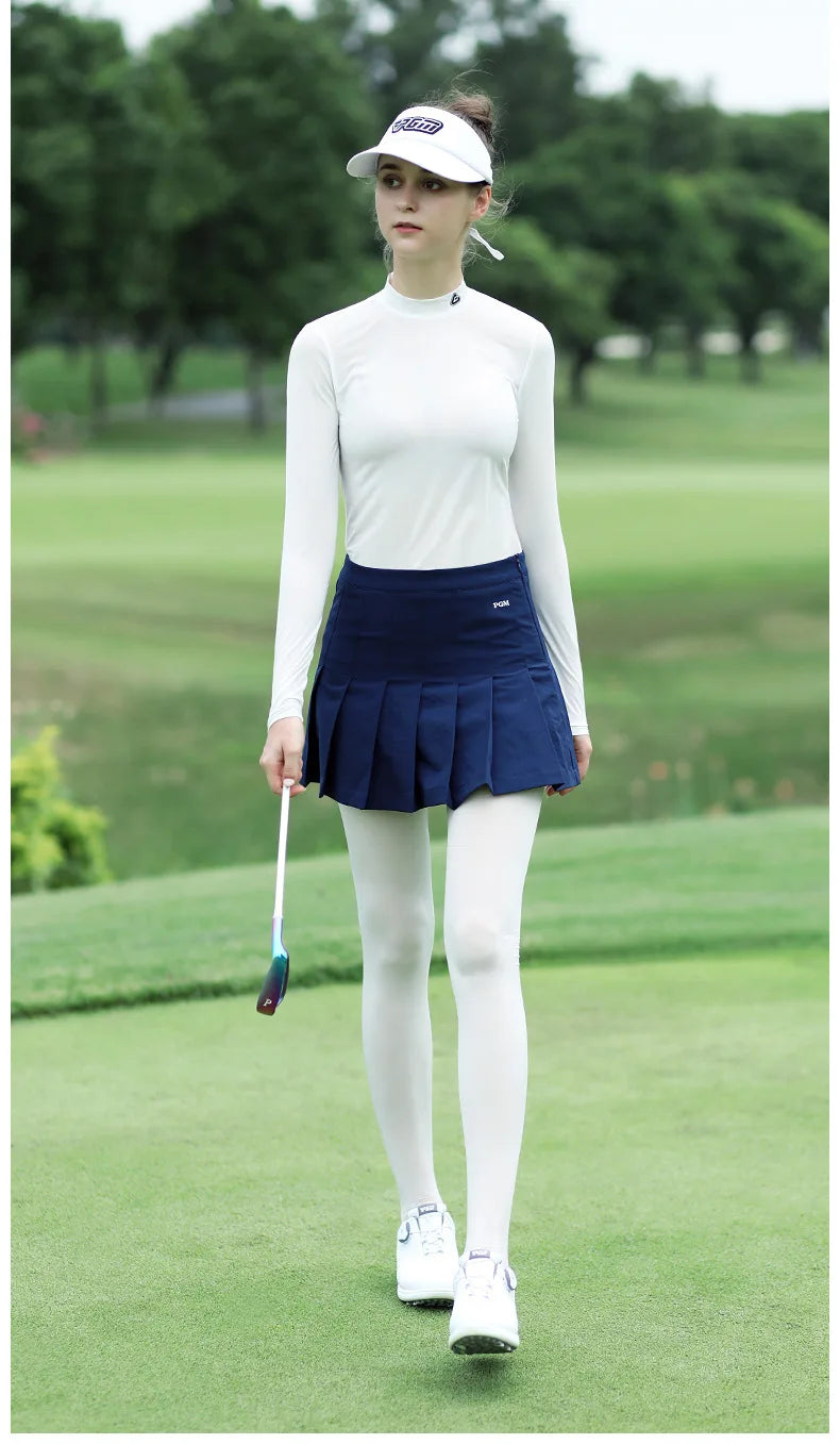 PGM Ice Silk Golf Shirt – UV Protection, Long Sleeve Summer Tee