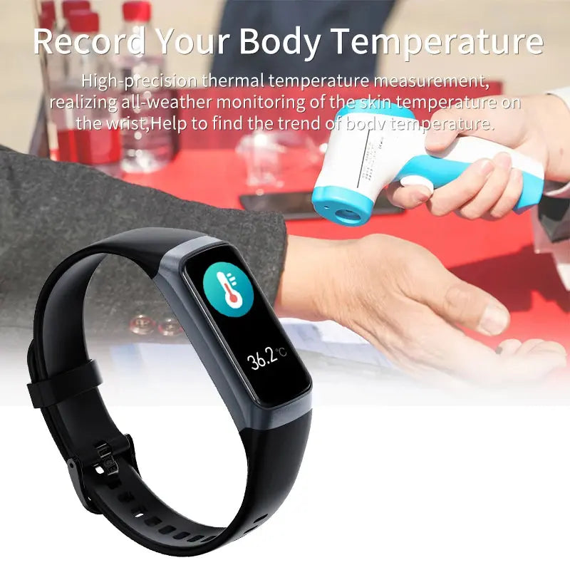 LIGE 1.1" AMOLED Smartwatch – Fitness Tracker for Men & Women
