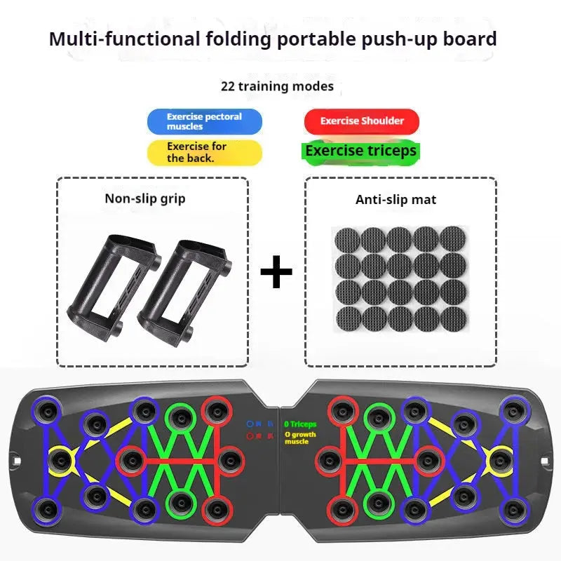 Foldable Push-Up Board – Portable Home Gym Chest & Core Trainer