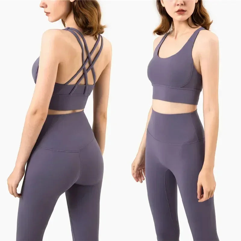 Women’s Yoga Sportswear Set – Fitness Leggings & Bra Top Outfit
