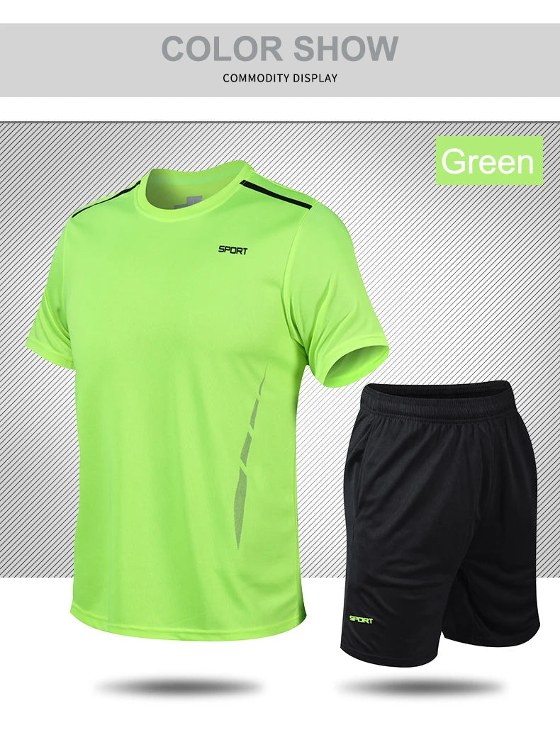 CHRLCK Men’s Quick-Dry Sports Set – Breathable Outdoor Fitness Outfit