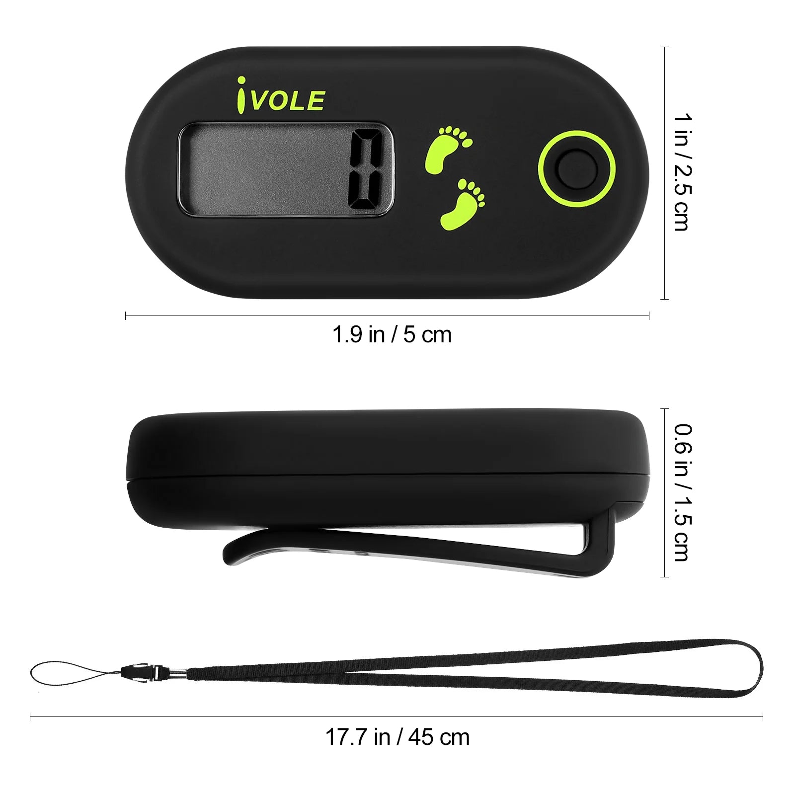 3D Digital Pedometer – Simple Portable Step Counter
