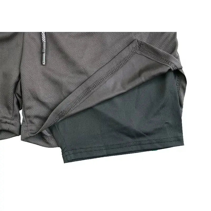 Men’s 2-in-1 Fitness Shorts – Double Layer Gym & Running Wear