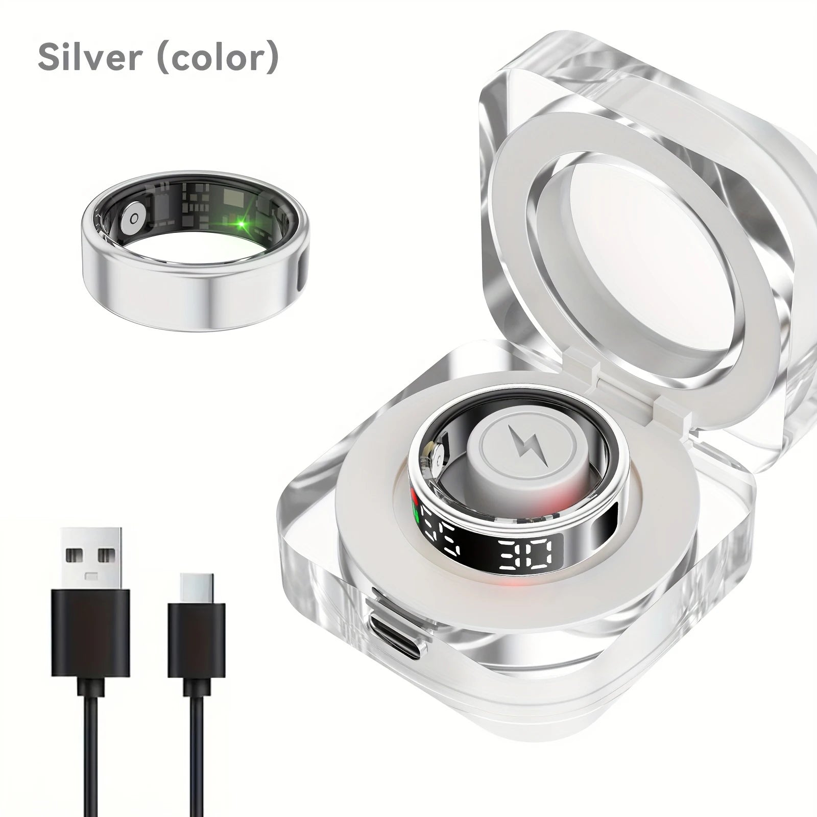 Smart Fitness Ring with Sleep & Step Tracking