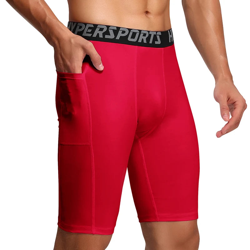 Men’s Compression Running Shorts – Quick-Dry Gym Tights