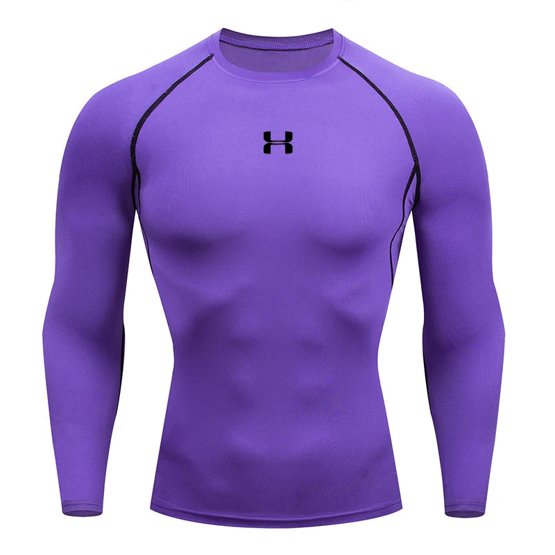Men’s Long Sleeve Compression Shirt – Athletic Gym & Running Top