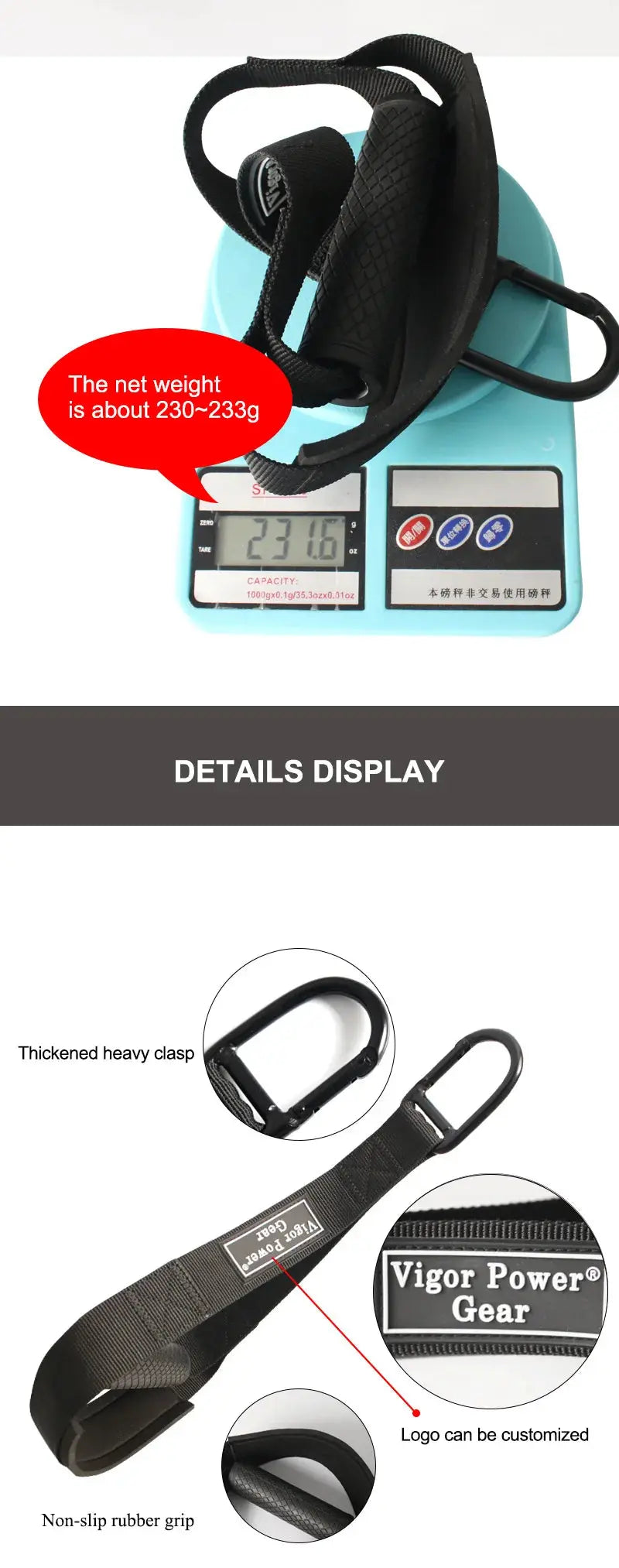 Tricep Rope Cable Attachment – Face Pull & Push Down Gym Accessory