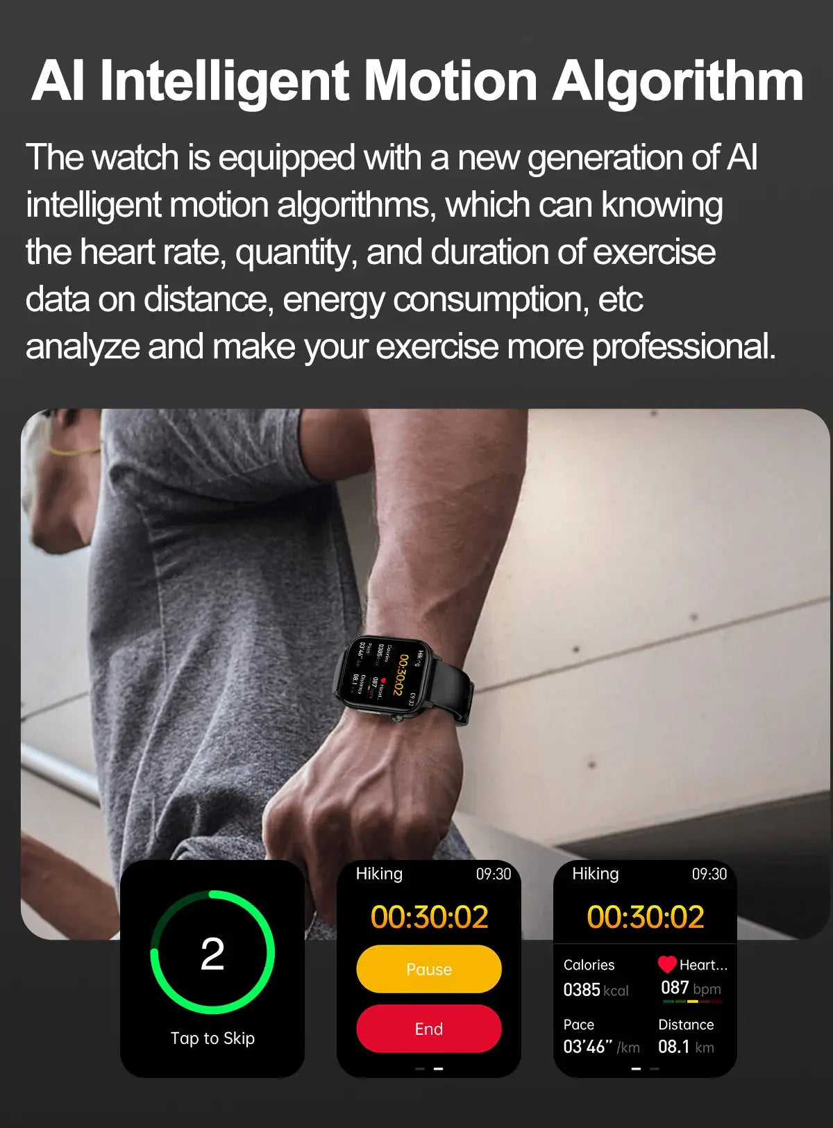LIGE Smart Watch – ECG+PPG, Blood Lipid & Uric Acid Monitor, BT Call