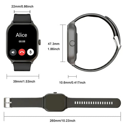 Smart Watch with Wireless Calling & SMS Reminder