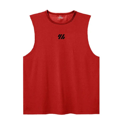 Men’s Sleeveless Gym Tank Top – Quick-Dry Mesh Muscle Workout Shirt