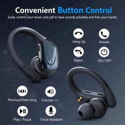 Bluetooth 5.3 Wireless Earphones – Noise-Reducing Sports Headset with Mic PeakPursuitFitness