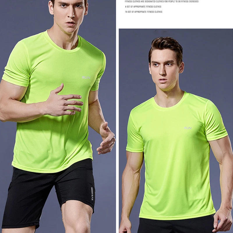 Men’s Quick-Dry Sports T-Shirt – Running, Soccer & Gym Compression Shirt