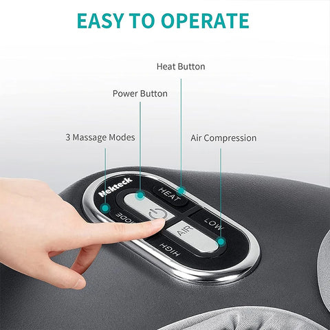 Nekteck Foot Massager – Shiatsu, Heat & Air Compression Therapy