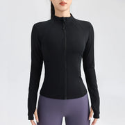 women's yoga jacket – Long Sleeve Fitness Top with Thumbholes