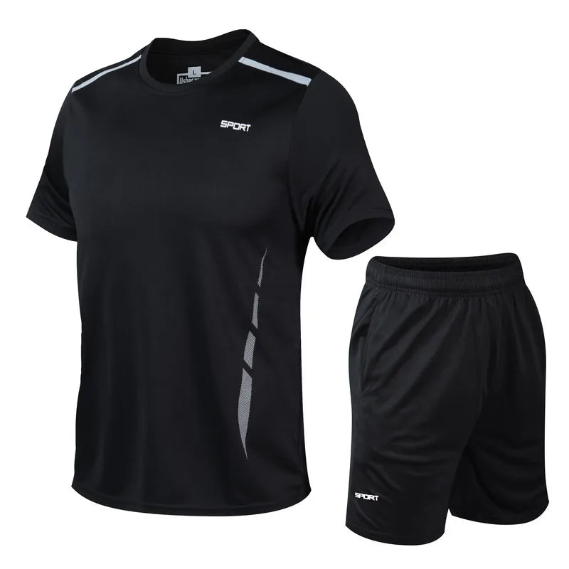 CHRLCK Men’s Quick-Dry Sports Set – Breathable Outdoor Fitness Outfit