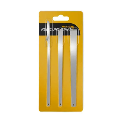 3-Piece Pedicure Knife Set – Professional Ingrown Toenail & Foot Care Kit