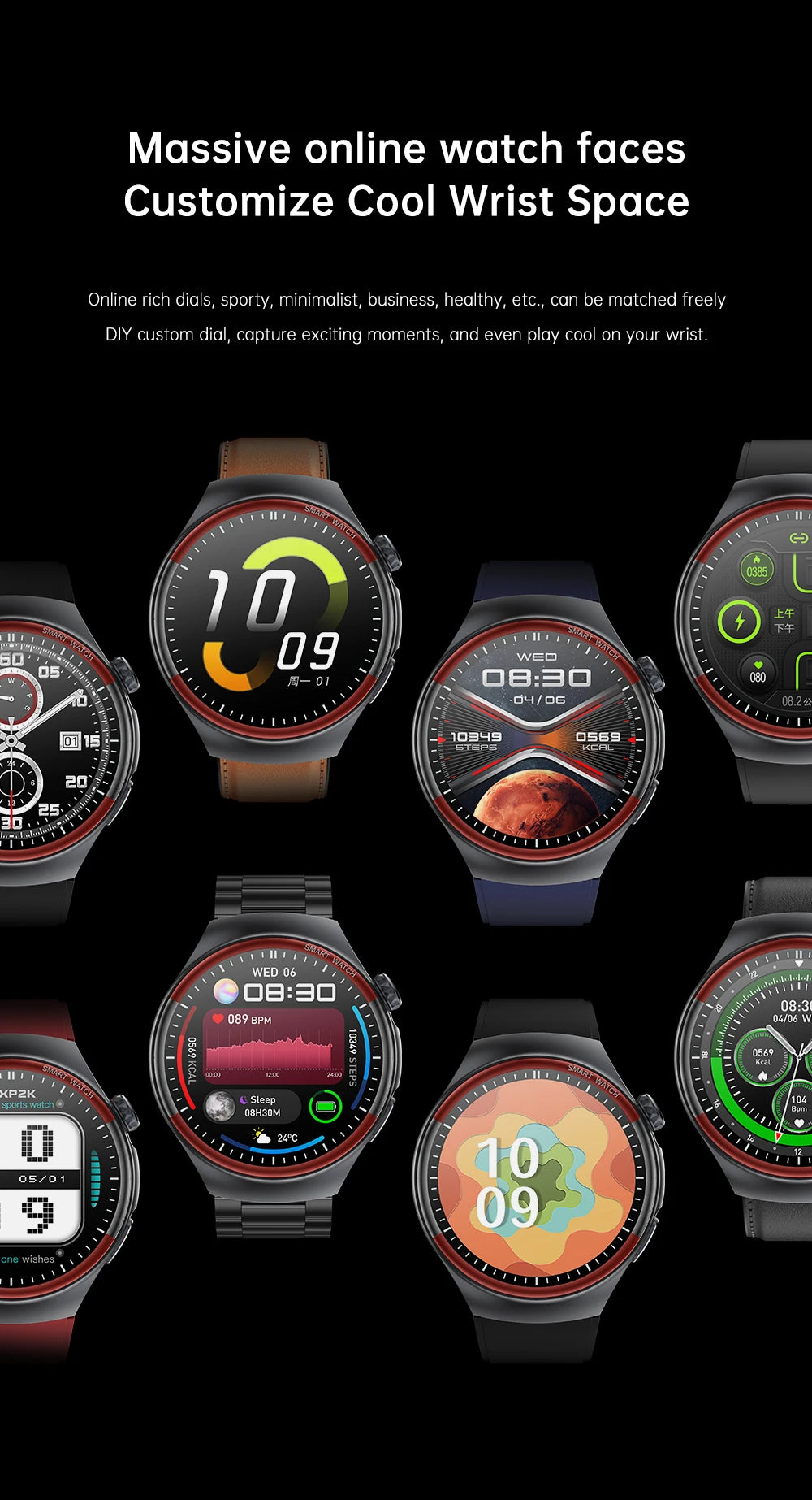 2025 High-End Smart Watch – ECG/PPG, Laser Detection, BT Call, NFC