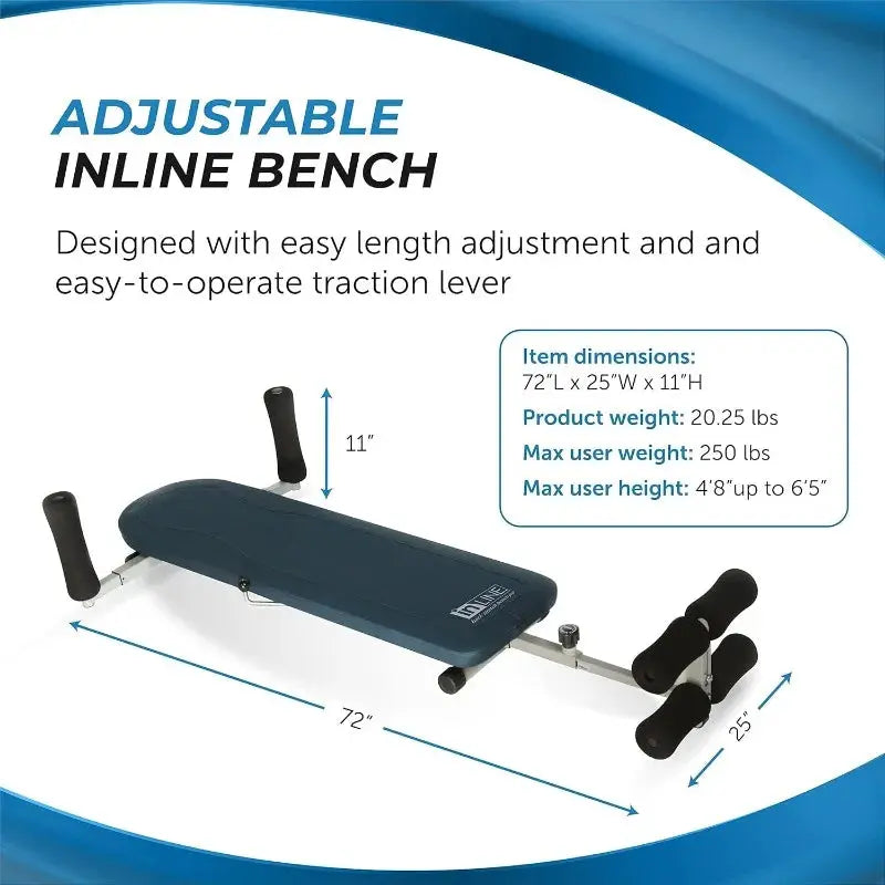 Stamina InLine Back Stretch Bench – Non-Inversion Spinal Decompression Tool