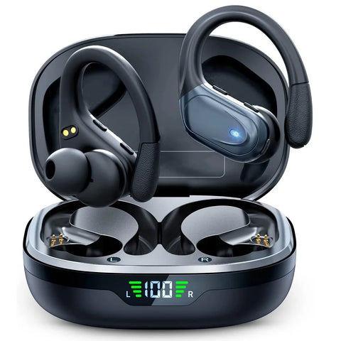 Bluetooth 5.3 Wireless Earphones – Noise-Reducing Sports Headset with Mic