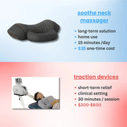 Soothe 3-in-1 Neck Massager Pillow – Heat, Vibration & Traction Support