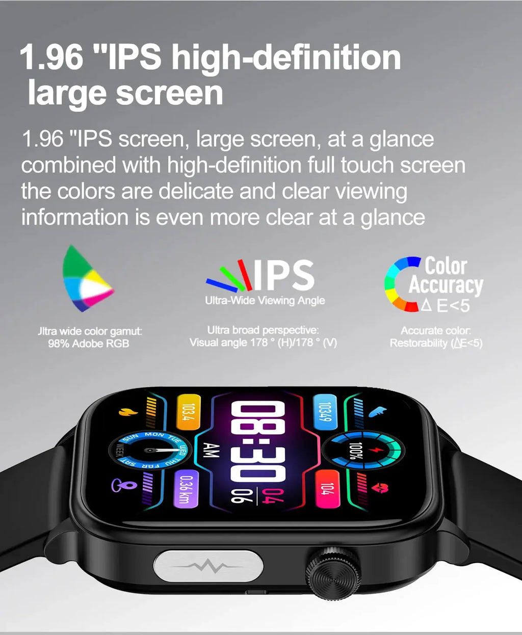 LIGE Smart Watch – ECG+PPG, Blood Lipid & Uric Acid Monitor, BT Call