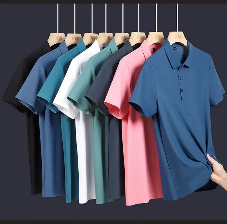 Men's Polo Shirt-Dry Polo Shirt – Casual Golf & Workwear (2024) PeakPursuitFitness