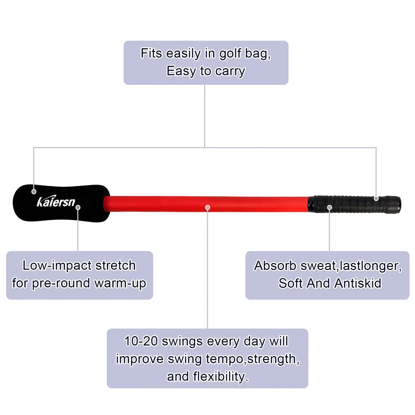 Golf Swing Trainer Aid – Flexibility, Tempo & Strength Warm-Up Stick PeakPursuitFitness