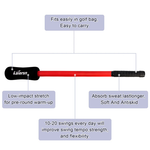Golf Swing Trainer Aid – Flexibility, Tempo & Strength Warm-Up Stick