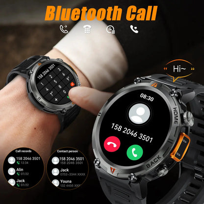 Smart Watch – Bluetooth Call, Health Monitor & Flashlight