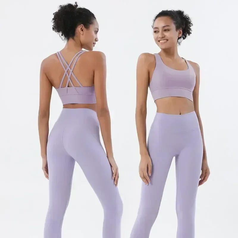 Women’s Yoga Sportswear Set – Fitness Leggings & Bra Top Outfit
