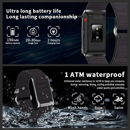 LIGE Smart Watch – Waterproof Fitness Tracker with Heart & BP Monitor