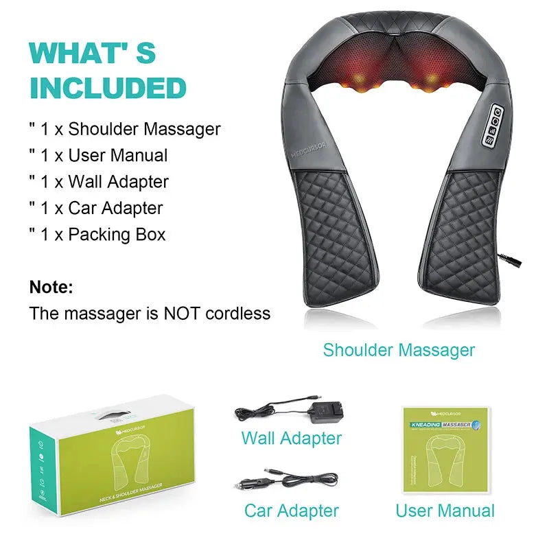 electric neck massager– Kneading Massage Pillow PeakPursuitFitness