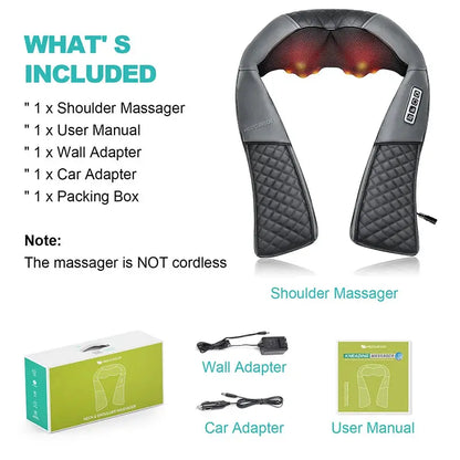 electric neck massager– Kneading Massage Pillow PeakPursuitFitness