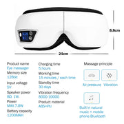 6D Smart Eye Massager – Vibration, Airbag Compress & Bluetooth Music