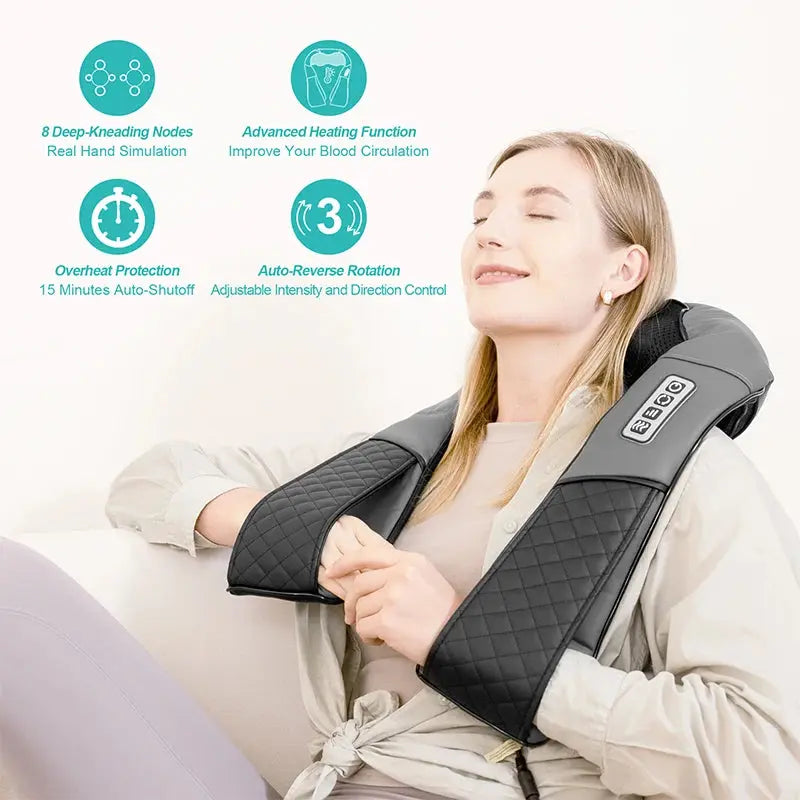 electric neck massager– Kneading Massage Pillow PeakPursuitFitness