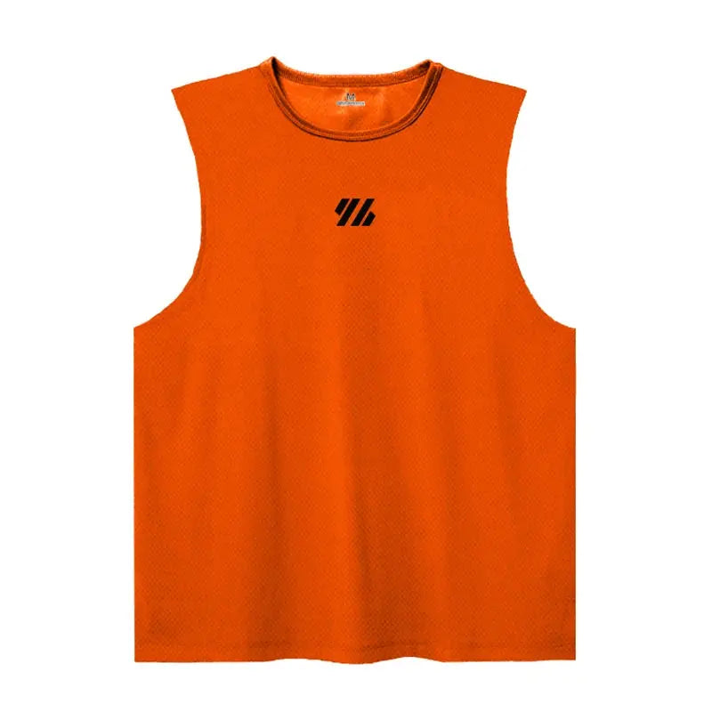 Men’s Sleeveless Gym Tank Top – Quick-Dry Mesh Muscle Workout Shirt