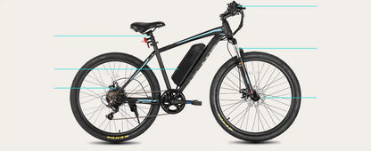 HILAND 26" Electric Mountain Bike – 500W Motor, 20MPH, Removable Battery PeakPursuitFitness