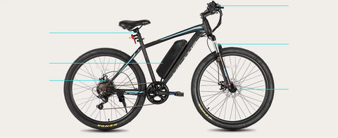HILAND 26" Electric Mountain Bike – 500W Motor, 20MPH, Removable Battery