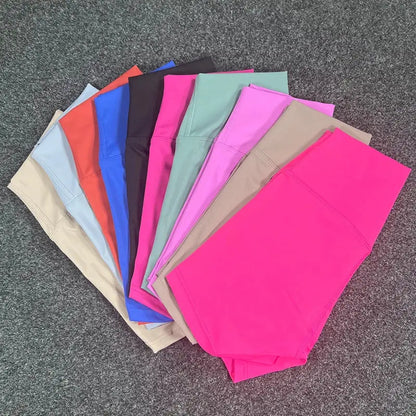 High-Waist Women’s Yoga Shorts – Tummy Control & Hip-Lifting 3-Point Fit