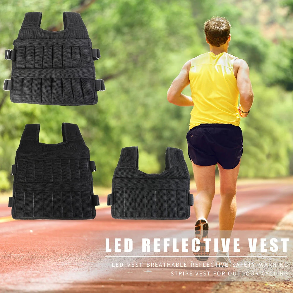 Adjustable Weighted Vest – 3/15/35kg Training Jacket for Running & Workouts