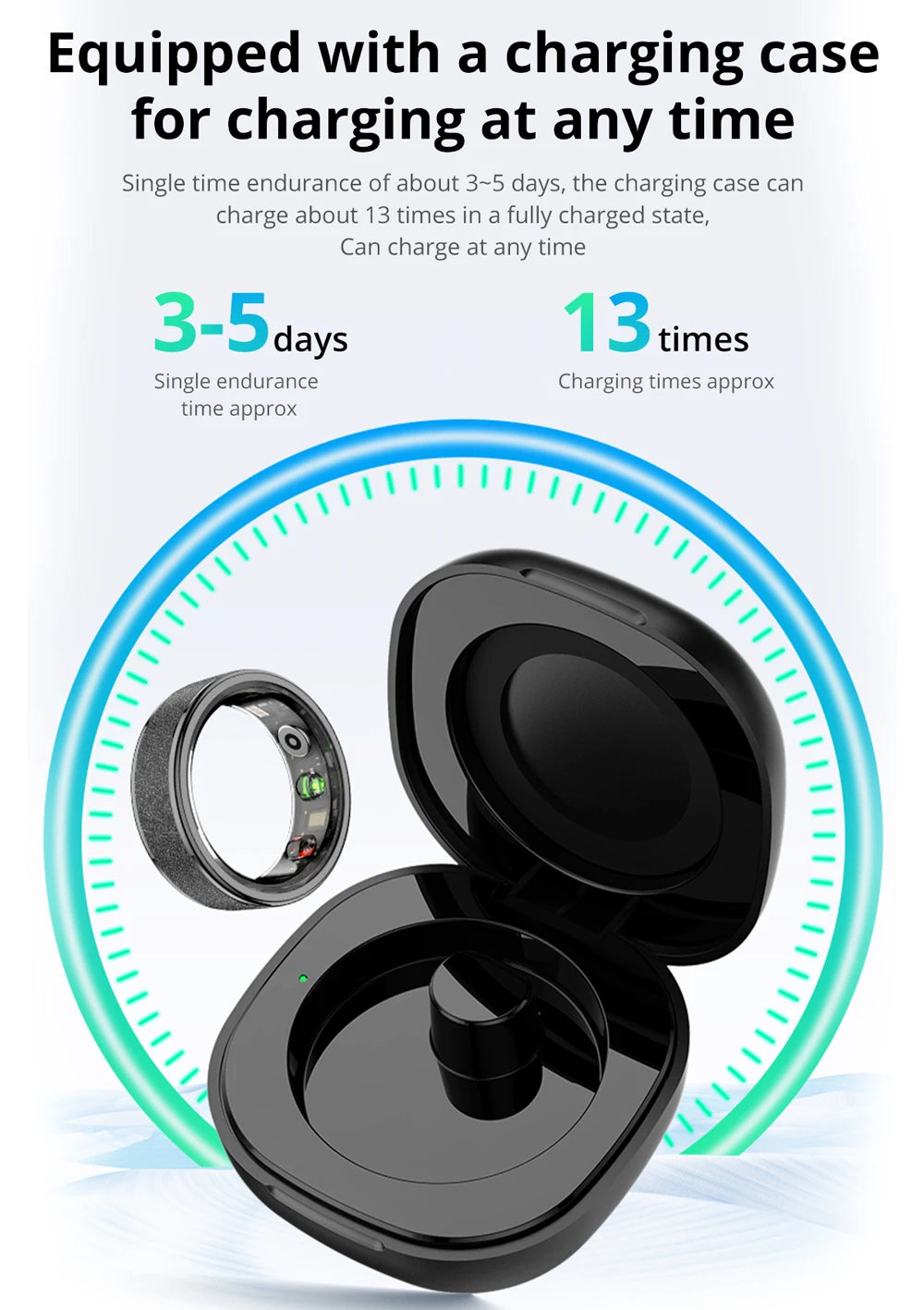 COLMI R10 Smart Ring – Health & Sleep Monitor with Charging Case